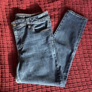American Eagle Outfitters Dark Blue Skinny Hi-Rise Jeggings